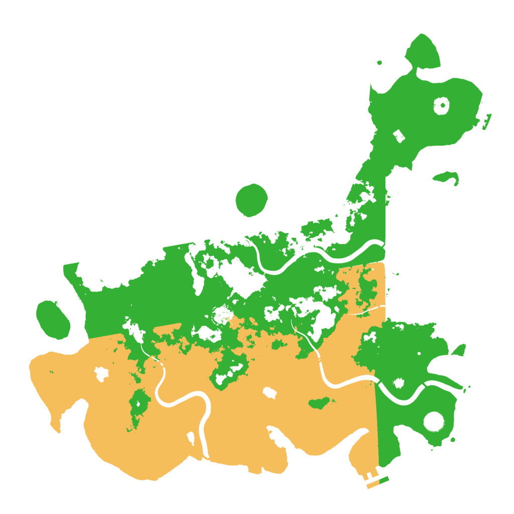 Biome Rust Map: Procedural Map, Size: 4500, Seed: 20250821