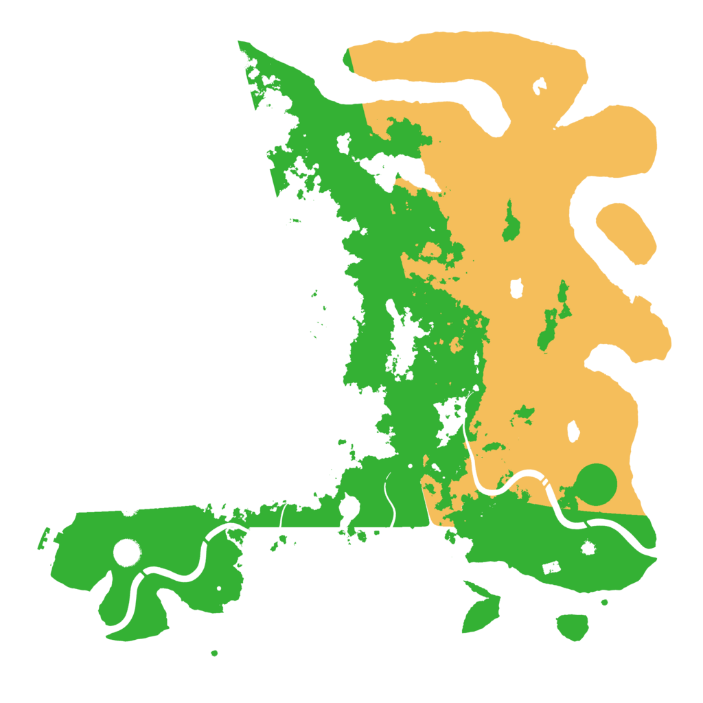 Biome Rust Map: Procedural Map, Size: 4500, Seed: 1999215999