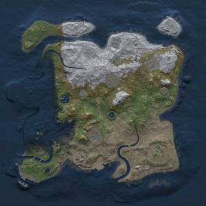 Thumbnail Rust Map: Procedural Map, Size: 3250, Seed: 1952063048, 13 Monuments