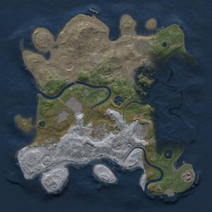 Thumbnail Rust Map: Procedural Map, Size: 3500, Seed: 261608, 16 Monuments