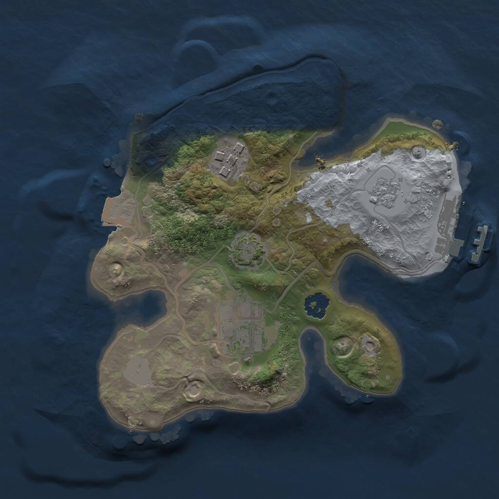 Rust Map: Procedural Map, Size: 2000, Seed: 15161616, 6 Monuments