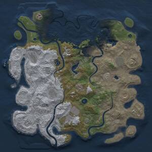 Thumbnail Rust Map: Procedural Map, Size: 4200, Seed: 1937712995, 16 Monuments