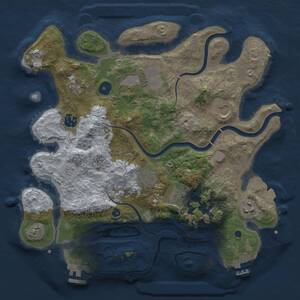 Thumbnail Rust Map: Procedural Map, Size: 3500, Seed: 1111155, 14 Monuments