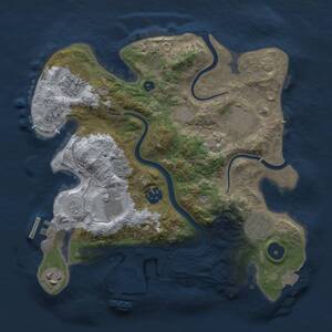 Thumbnail Rust Map: Procedural Map, Size: 3000, Seed: 45346347, 13 Monuments