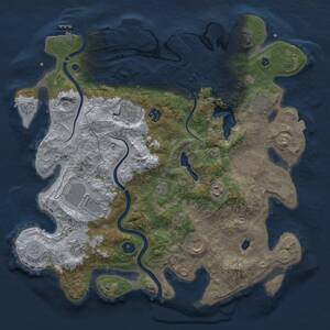 Thumbnail Rust Map: Procedural Map, Size: 4000, Seed: 1051514035, 15 Monuments
