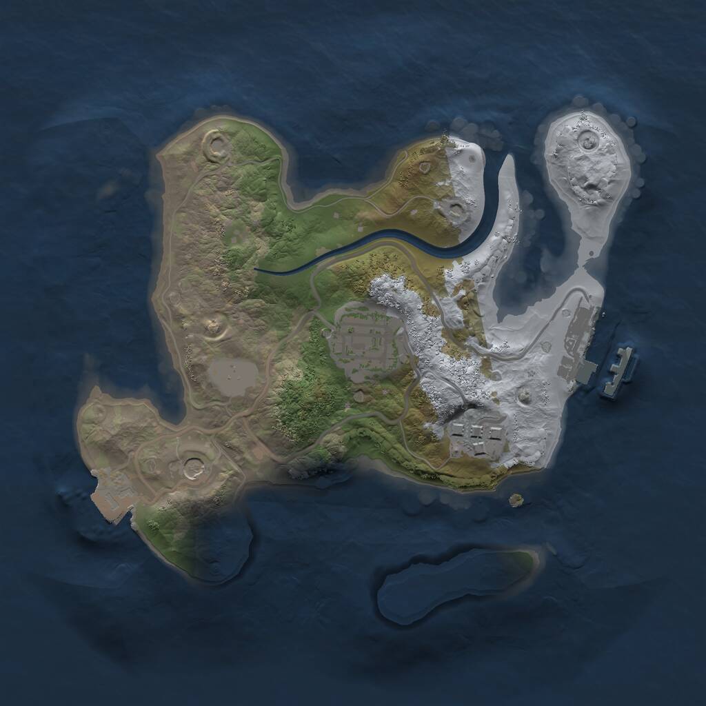 Rust Map: Procedural Map, Size: 2100, Seed: 1503284993, 5 Monuments