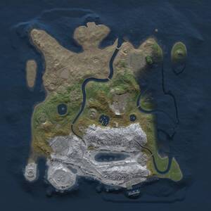 Thumbnail Rust Map: Procedural Map, Size: 3000, Seed: 980831846, 10 Monuments