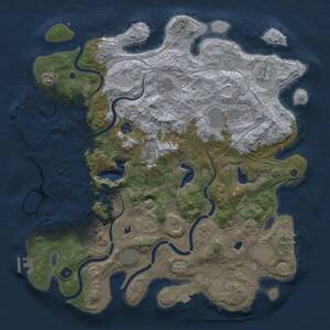 Thumbnail Rust Map: Procedural Map, Size: 4500, Seed: 874729, 16 Monuments
