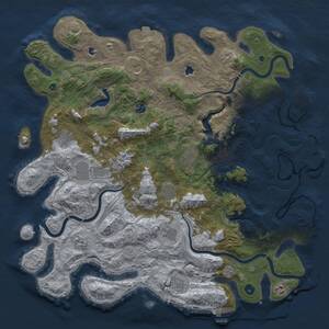 Thumbnail Rust Map: Procedural Map, Size: 4750, Seed: 22082025, 17 Monuments