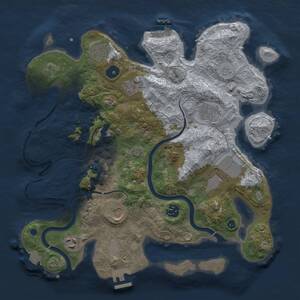 Thumbnail Rust Map: Procedural Map, Size: 3500, Seed: 226850, 14 Monuments