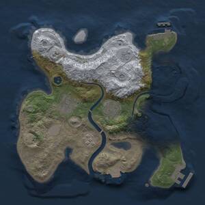 Thumbnail Rust Map: Procedural Map, Size: 2500, Seed: 1685728360, 9 Monuments