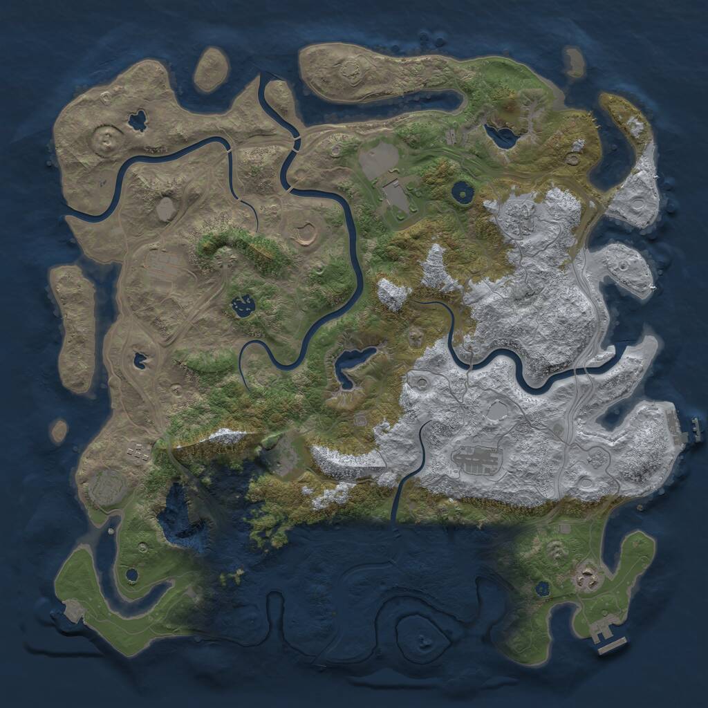 Rust Map: Procedural Map, Size: 4750, Seed: 6743785, 16 Monuments