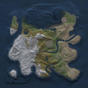 Thumbnail Rust Map: Procedural Map, Size: 2800, Seed: 1071510830, 10 Monuments