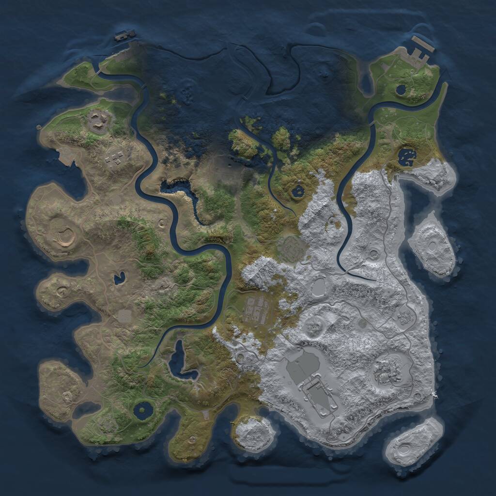 Rust Map: Procedural Map, Size: 4000, Seed: 59823084, 15 Monuments