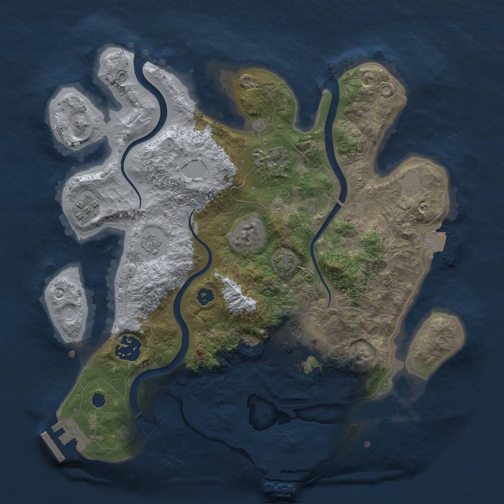 Rust Map: Procedural Map, Size: 3000, Seed: 560320292, 10 Monuments