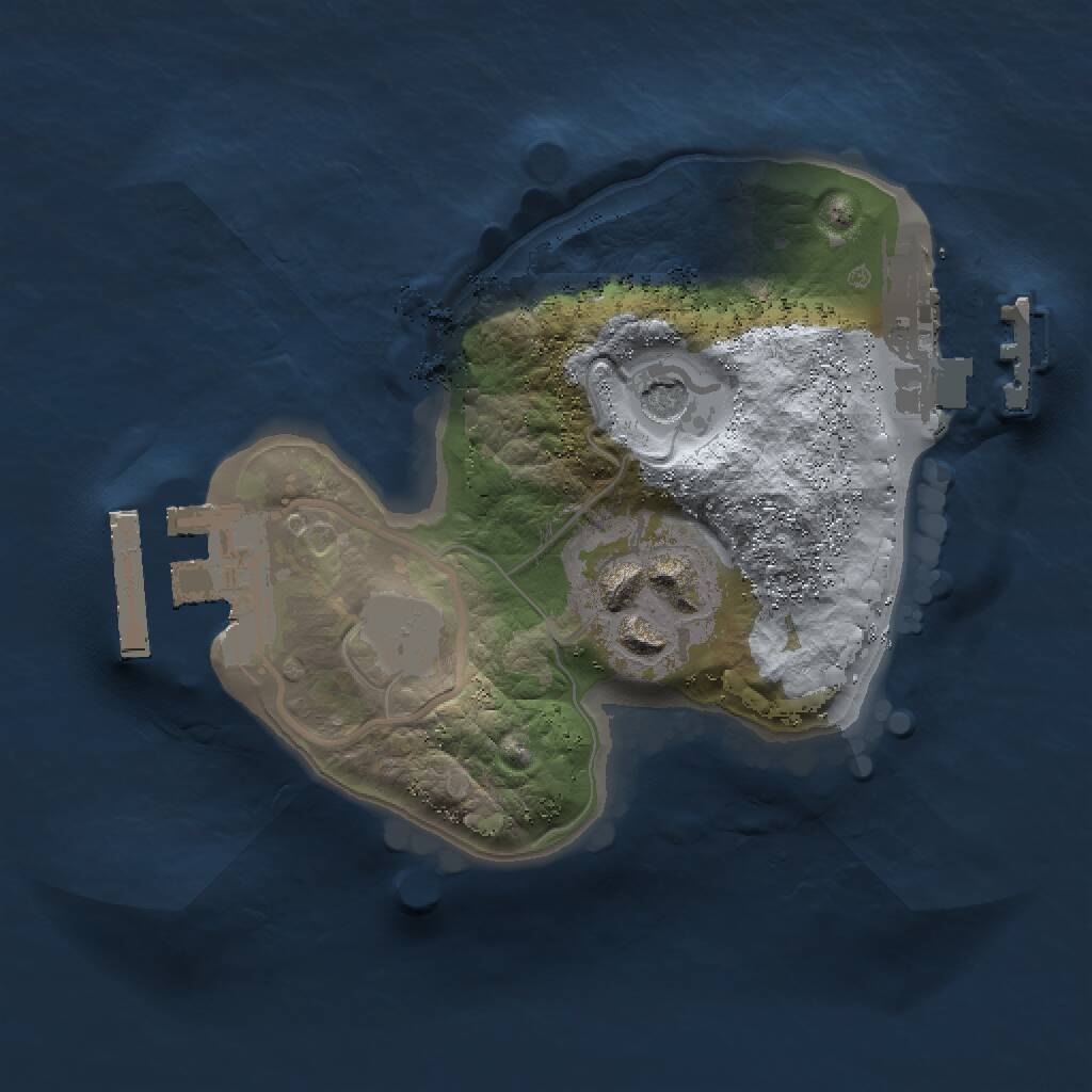 Rust Map: Procedural Map, Size: 1500, Seed: 24680, 5 Monuments