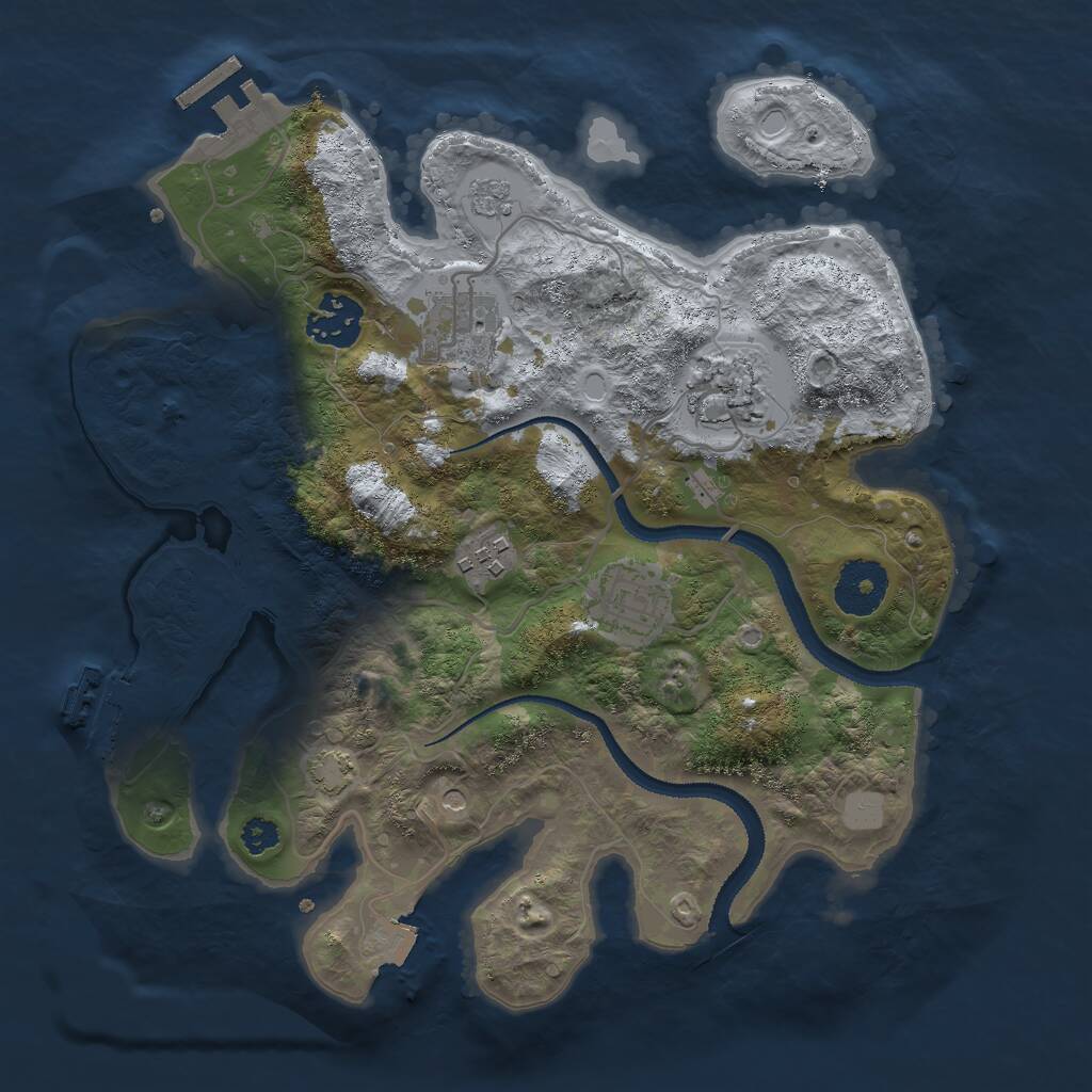 Rust Map: Procedural Map, Size: 3000, Seed: 369636963, 11 Monuments