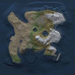 Thumbnail Rust Map: Procedural Map, Size: 2000, Seed: 323778323, 5 Monuments