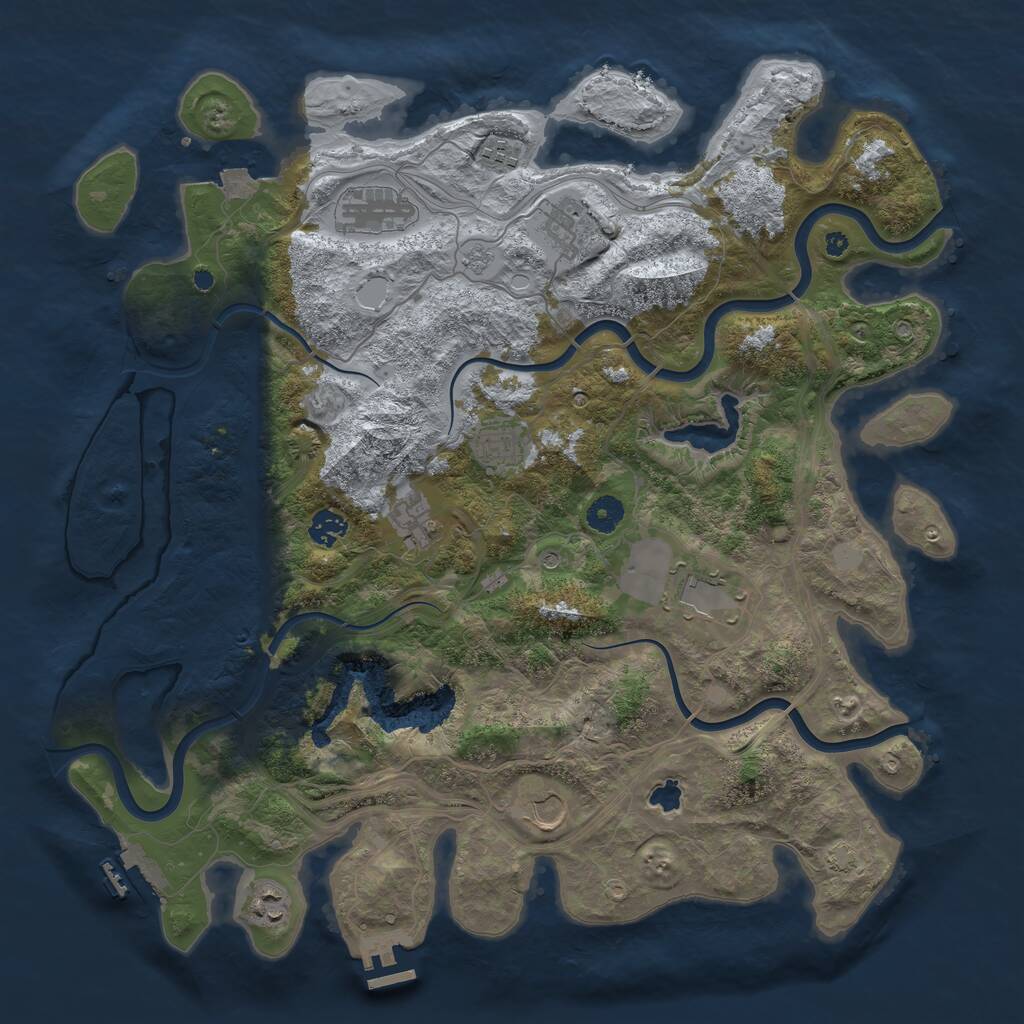 Rust Map: Procedural Map, Size: 4250, Seed: 500000, 15 Monuments