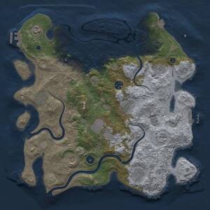 Thumbnail Rust Map: Procedural Map, Size: 3800, Seed: 1755842404, 17 Monuments