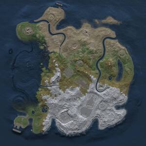 Thumbnail Rust Map: Procedural Map, Size: 3600, Seed: 771925, 14 Monuments