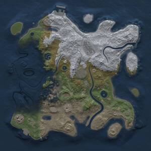 Thumbnail Rust Map: Procedural Map, Size: 3325, Seed: 8954332, 12 Monuments