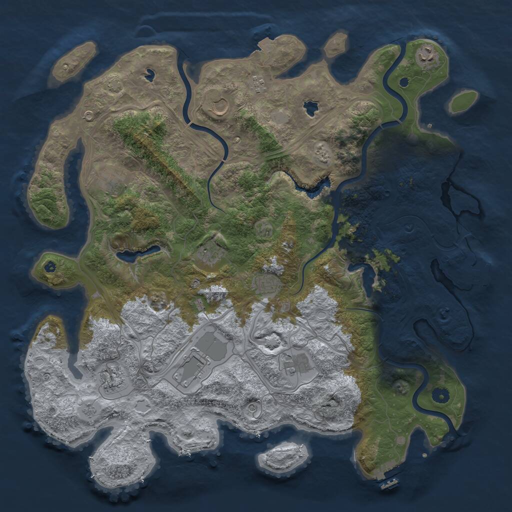 Rust Map: Procedural Map, Size: 4500, Seed: 135577206, 15 Monuments