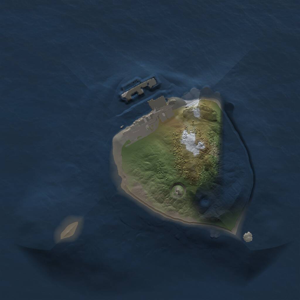 Rust Map: Procedural Map, Size: 1250, Seed: 34646, 2 Monuments