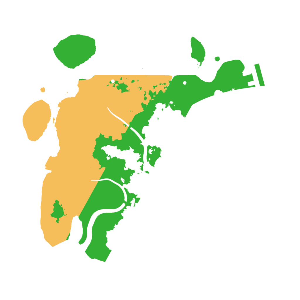 Biome Rust Map: Procedural Map, Size: 2500, Seed: 86280725