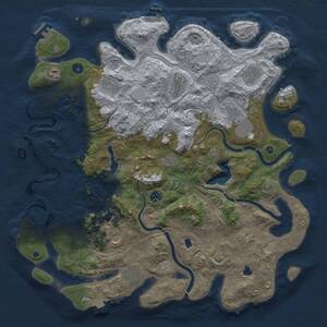Thumbnail Rust Map: Procedural Map, Size: 4500, Seed: 775923347, 17 Monuments