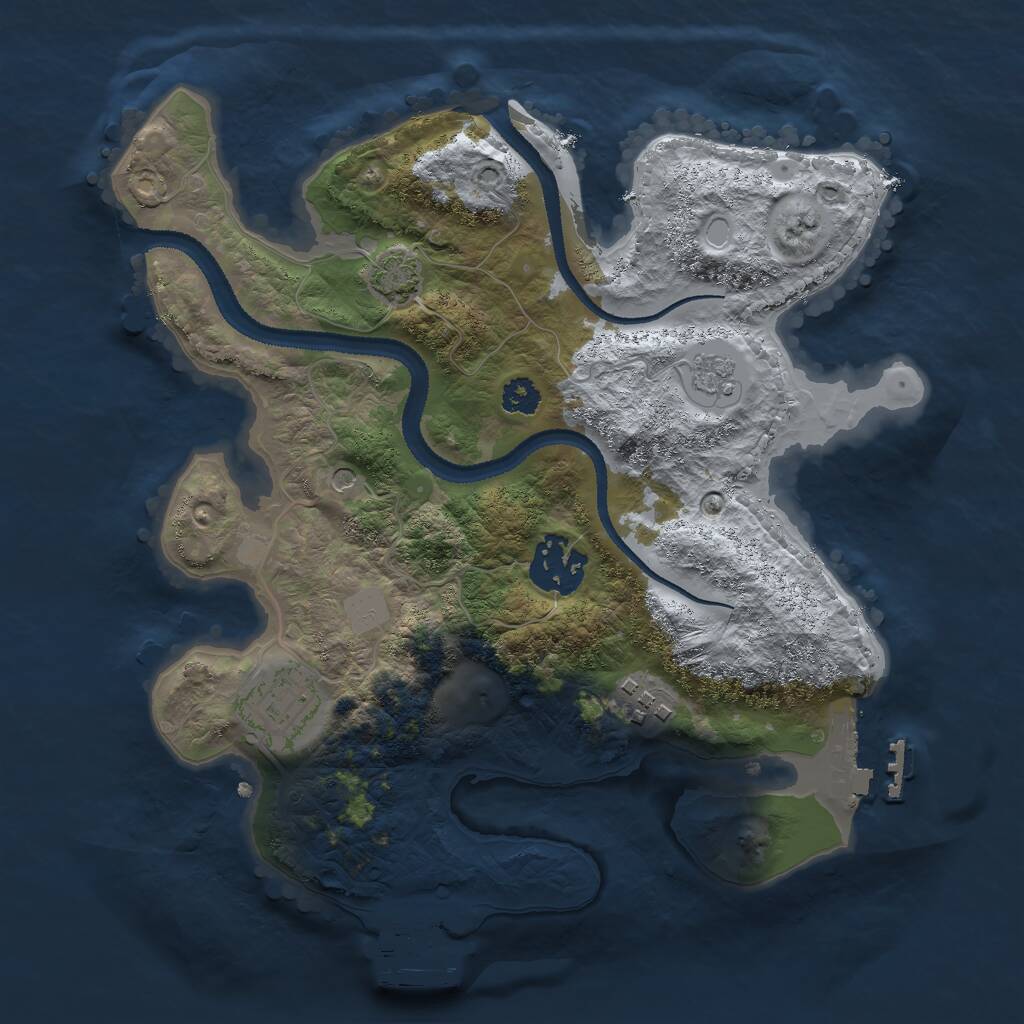 Rust Map: Procedural Map, Size: 2700, Seed: 1755864081, 9 Monuments