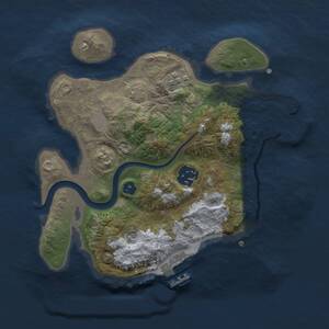 Thumbnail Rust Map: Procedural Map, Size: 2500, Seed: 1710273430, 7 Monuments