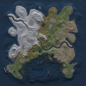 Thumbnail Rust Map: Procedural Map, Size: 3600, Seed: 1497419426, 16 Monuments