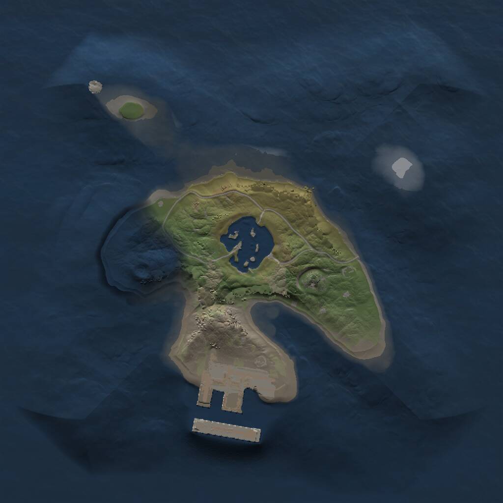 Rust Map: Procedural Map, Size: 1500, Seed: 1104930393, 3 Monuments