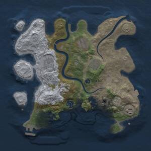 Thumbnail Rust Map: Procedural Map, Size: 3000, Seed: 545285115, 11 Monuments