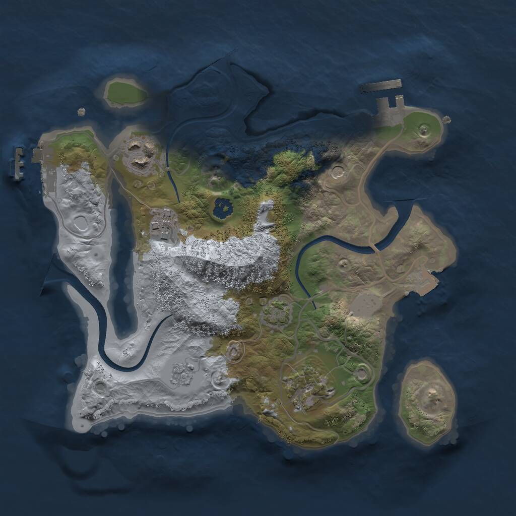 Rust Map: Procedural Map, Size: 2500, Seed: 1726890678, 9 Monuments