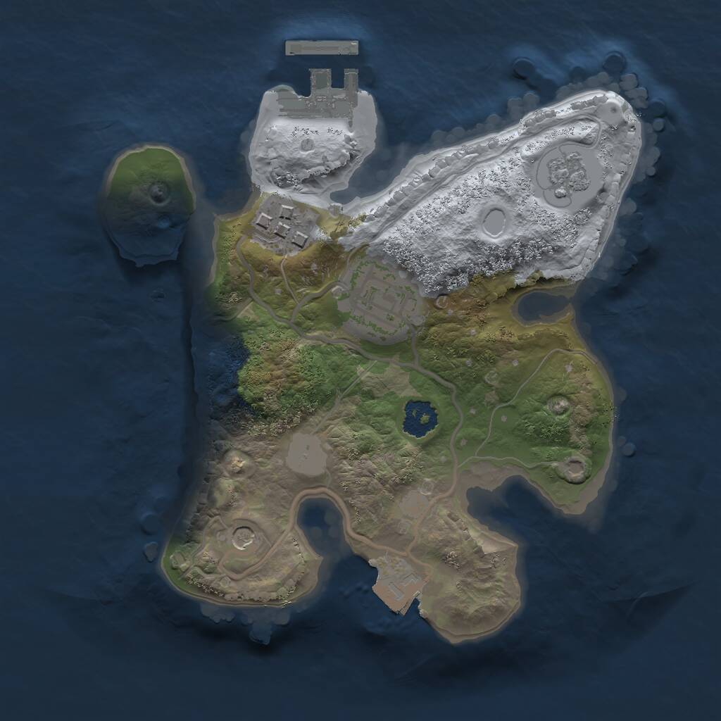 Rust Map: Procedural Map, Size: 2000, Seed: 760829163, 6 Monuments