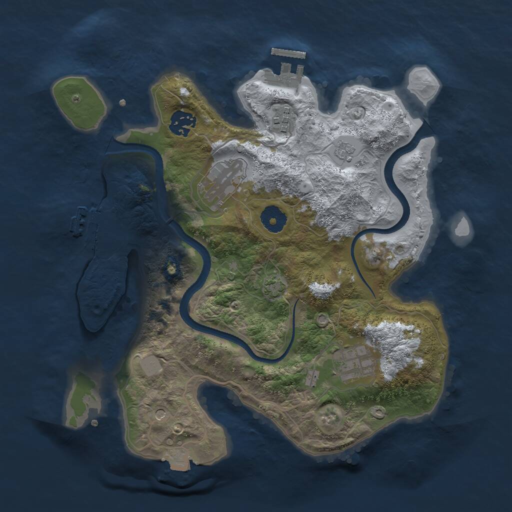 Rust Map: Procedural Map, Size: 3000, Seed: 2004792356, 10 Monuments