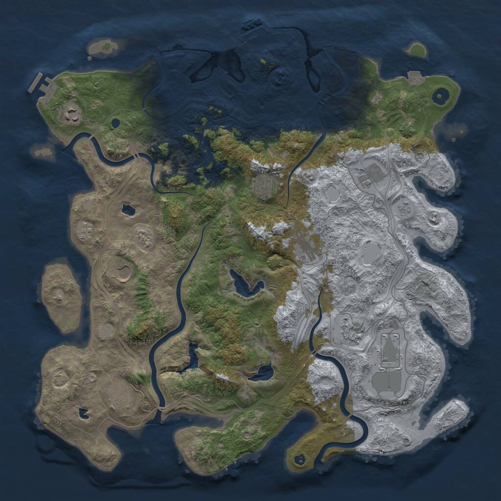 Rust Map: Procedural Map, Size: 4500, Seed: 2017188566, 15 Monuments