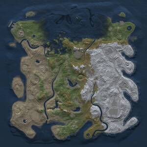 Thumbnail Rust Map: Procedural Map, Size: 4500, Seed: 2017188566, 15 Monuments