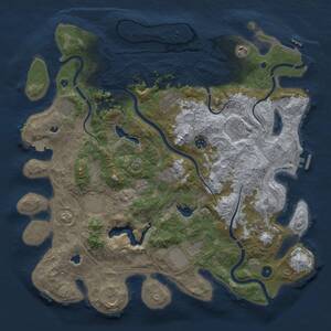 Thumbnail Rust Map: Procedural Map, Size: 4500, Seed: 1064149431, 17 Monuments