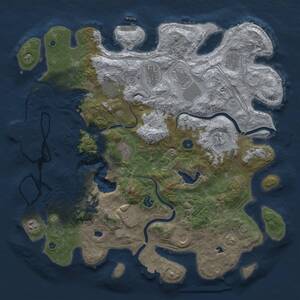 Thumbnail Rust Map: Procedural Map, Size: 4500, Seed: 1575560905, 17 Monuments