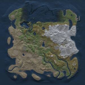 Thumbnail Rust Map: Procedural Map, Size: 4250, Seed: 695858869, 16 Monuments
