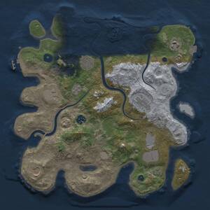Thumbnail Rust Map: Procedural Map, Size: 3500, Seed: 1950266226, 15 Monuments