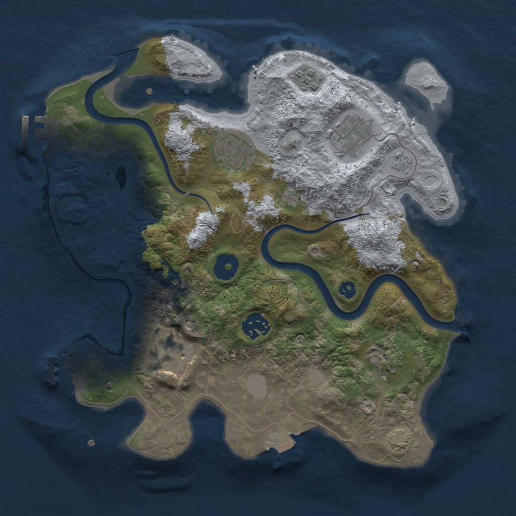 Rust Map: Procedural Map, Size: 3000, Seed: 868671596, 12 Monuments