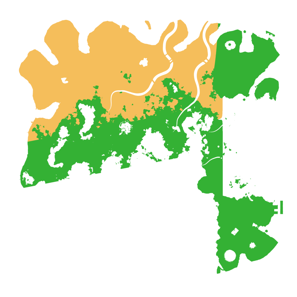Biome Rust Map: Procedural Map, Size: 4500, Seed: 54279523