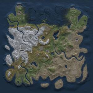 Thumbnail Rust Map: Procedural Map, Size: 4500, Seed: 866759242, 17 Monuments