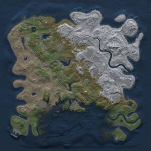 Thumbnail Rust Map: Procedural Map, Size: 4500, Seed: 68972695, 17 Monuments