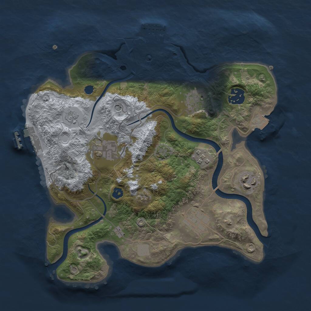 Rust Map: Procedural Map, Size: 2800, Seed: 491701679, 12 Monuments