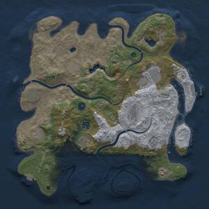 Thumbnail Rust Map: Procedural Map, Size: 4000, Seed: 876514974, 15 Monuments
